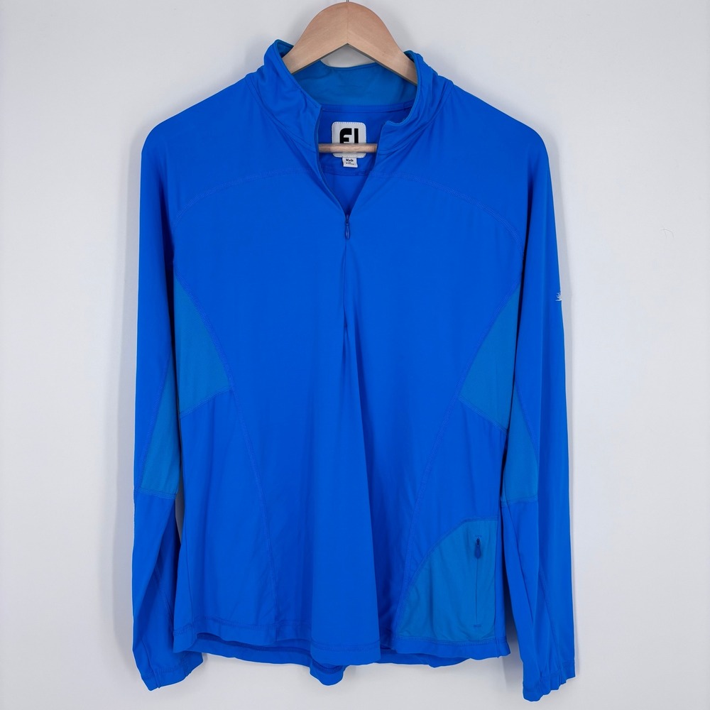 FootJoy Amelia Island Plantation 1/4 Zip Pullover Golf Shirt Women Large Blue